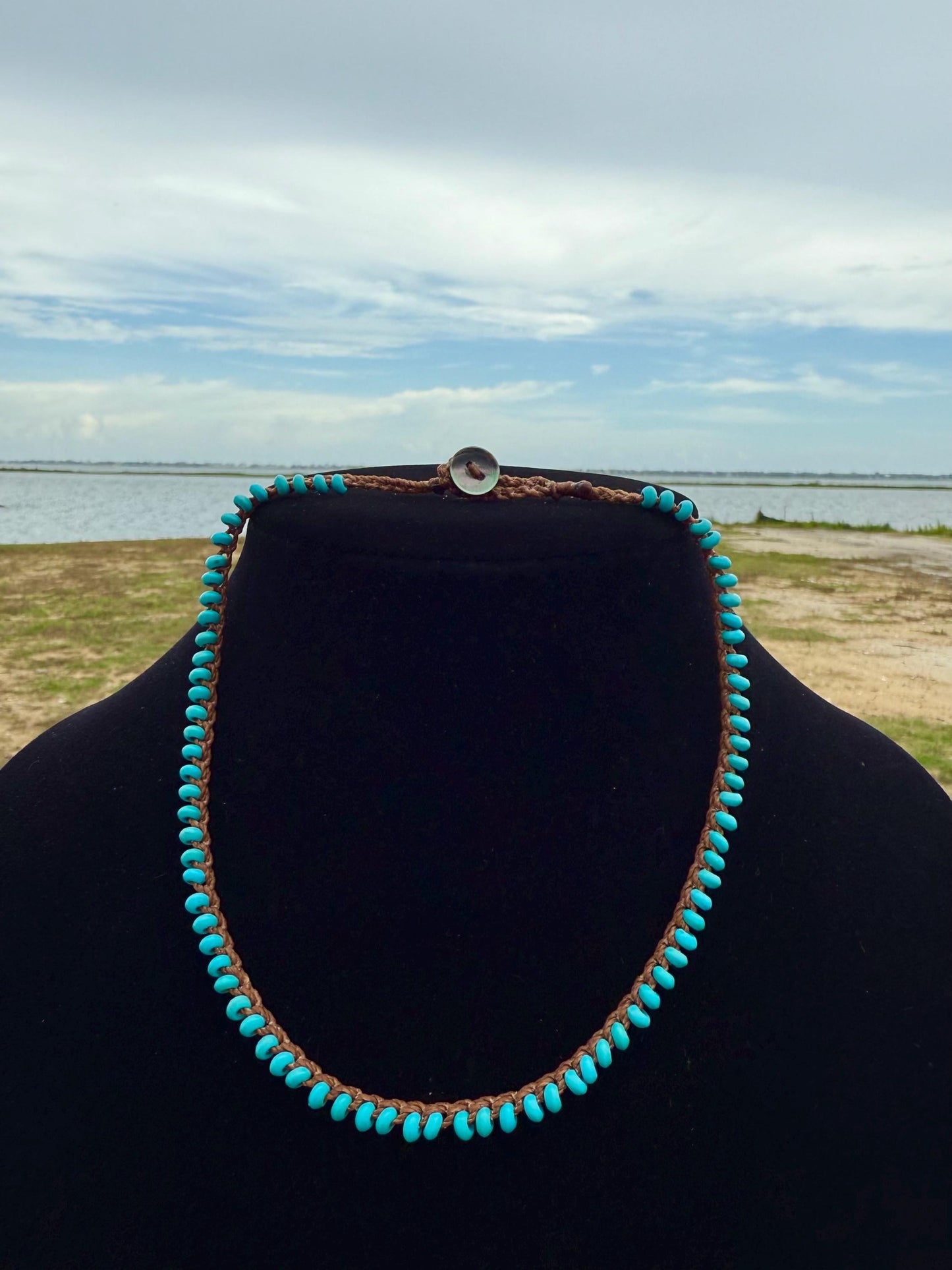 16β natural stone handmade necklace