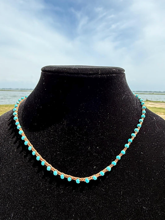 16” natural stone handmade necklace