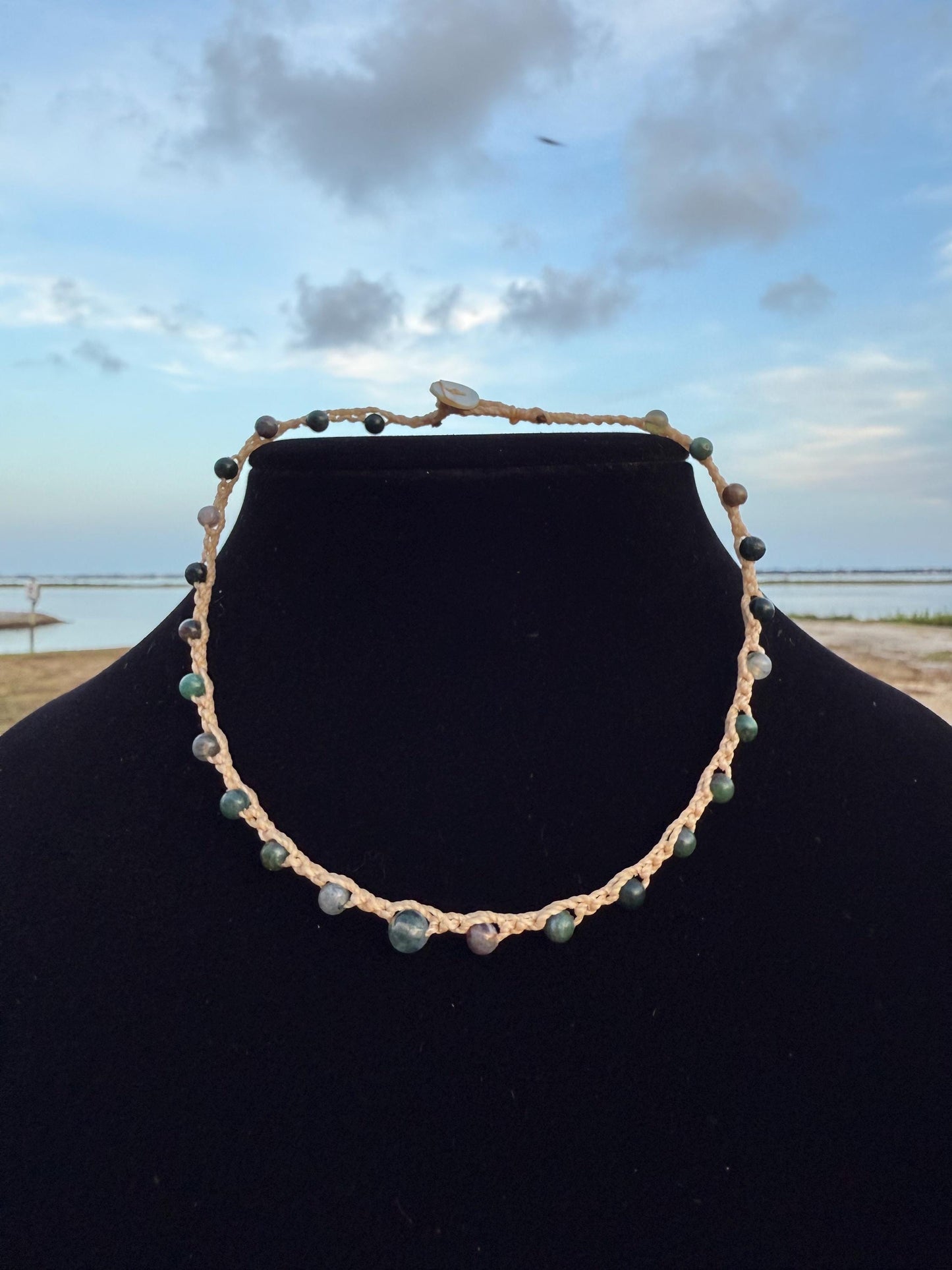 15” fancy jasper stone necklace