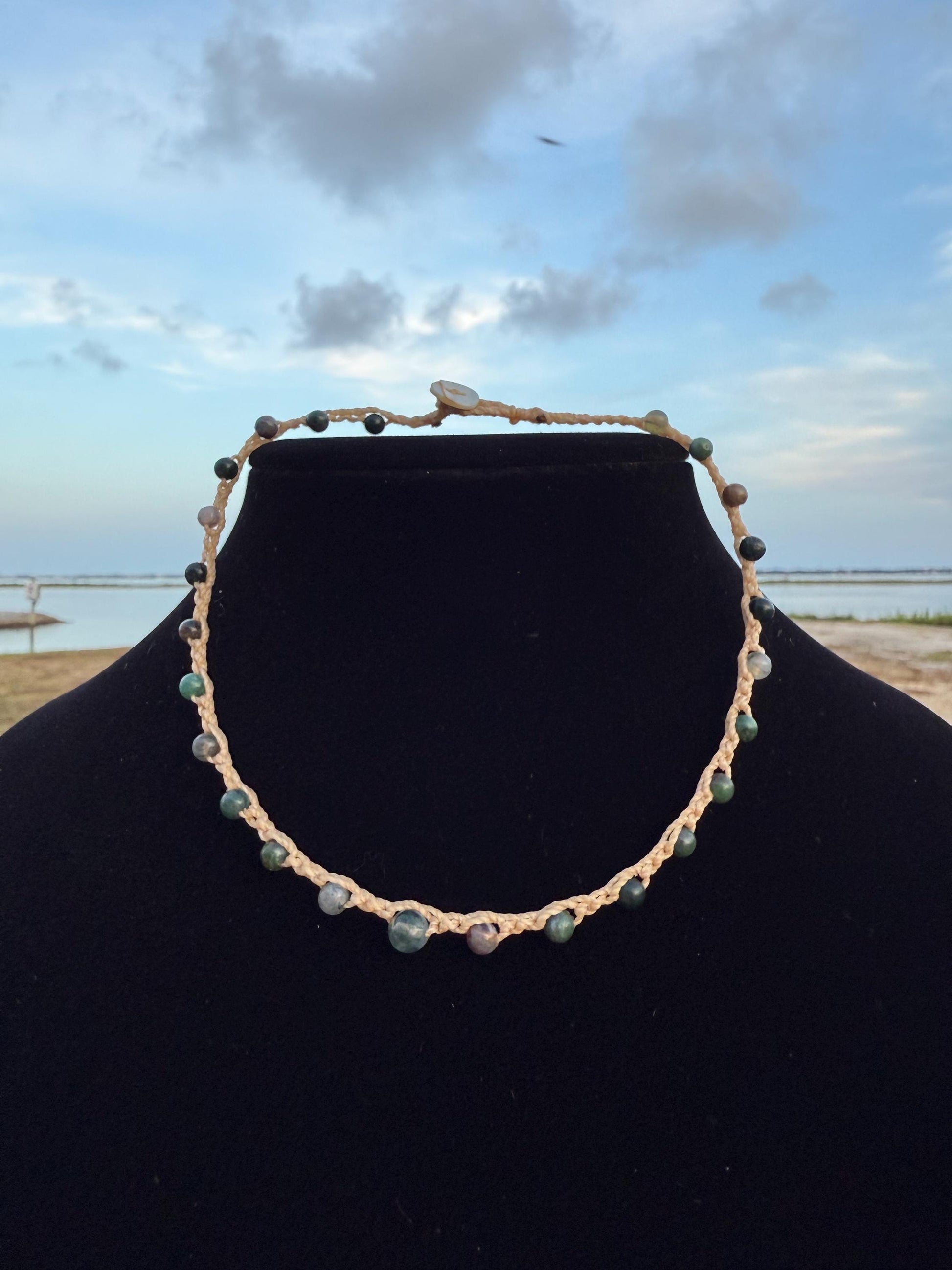 15” fancy jasper stone necklace