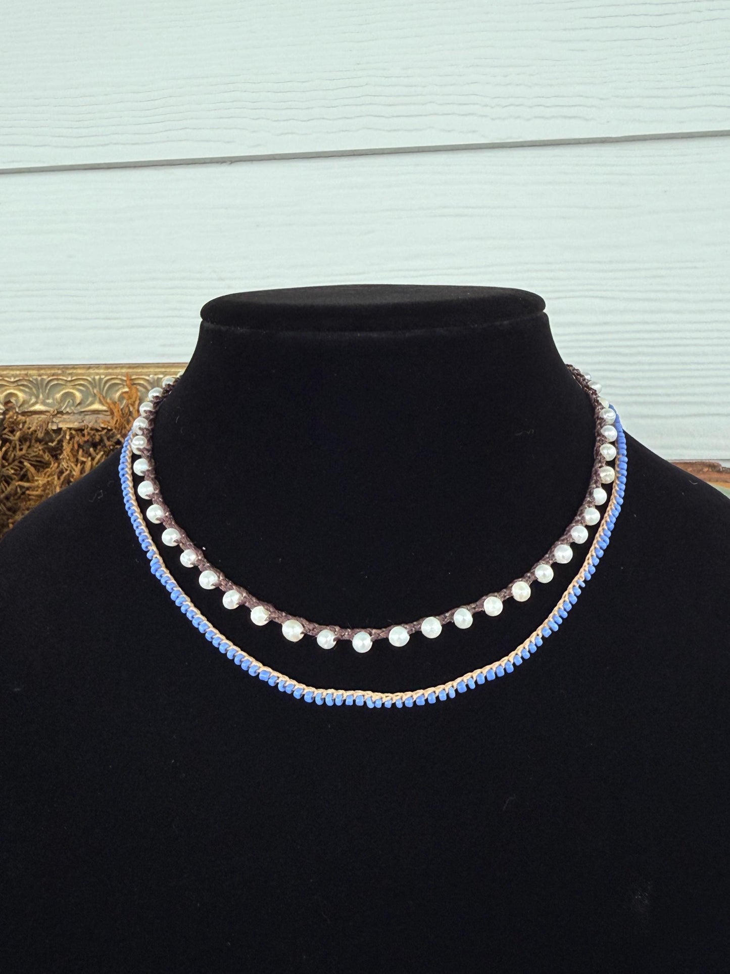 16” string of pearls handmade necklace