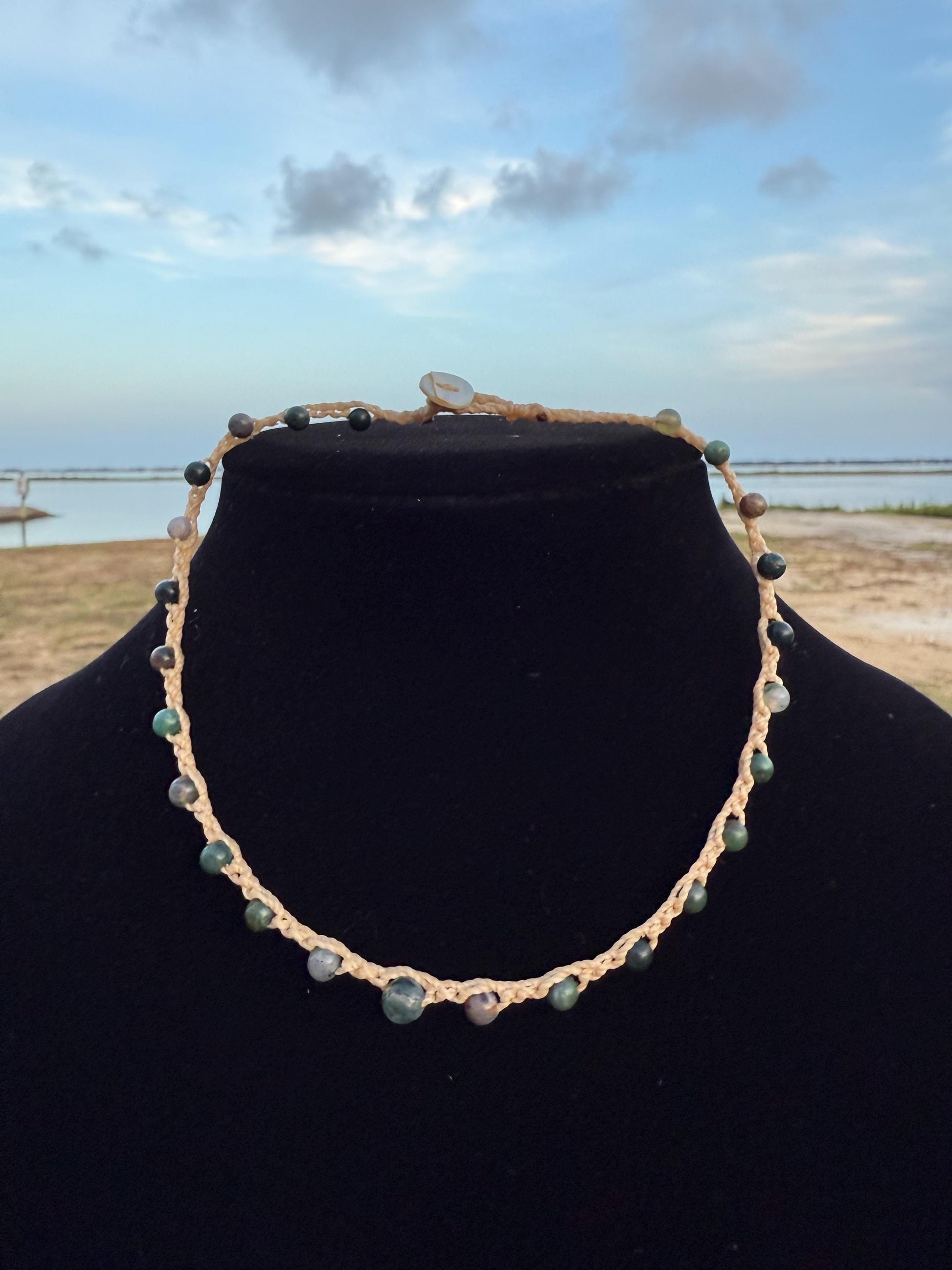 15” fancy jasper stone necklace