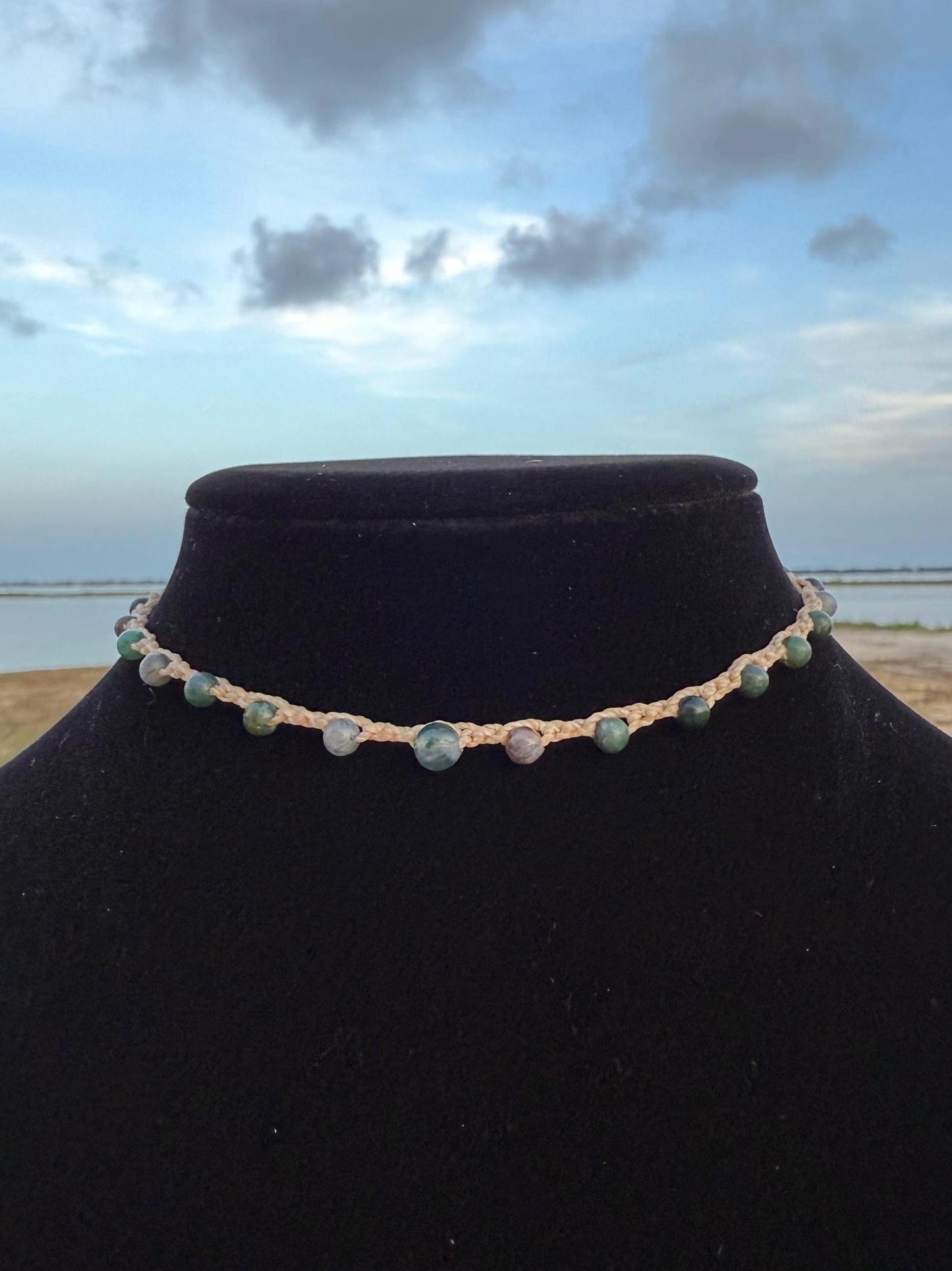 15” fancy jasper stone necklace