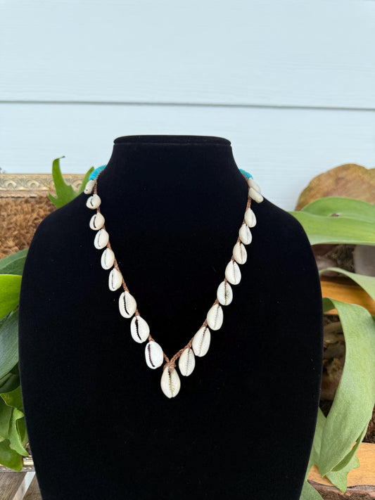20” cowrie obsession handmade necklace