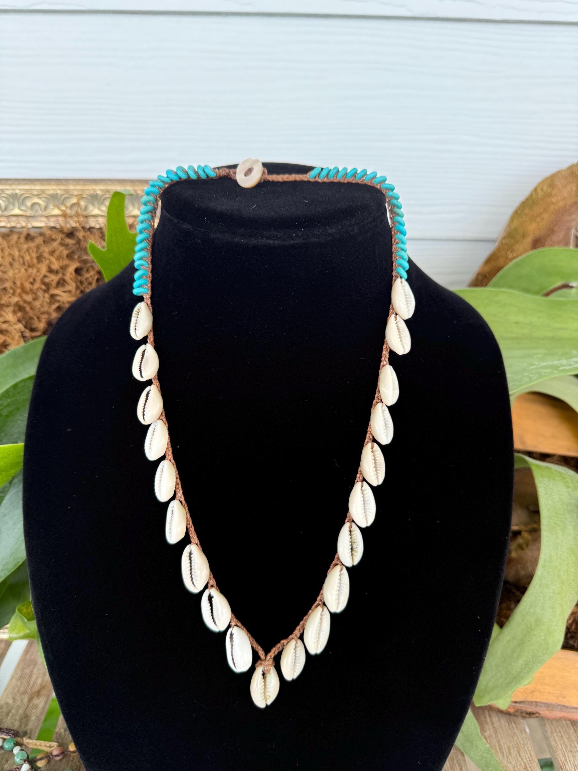 20” cowrie obsession handmade necklace