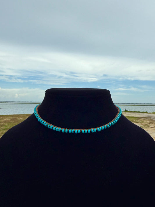 16” natural stone handmade necklace