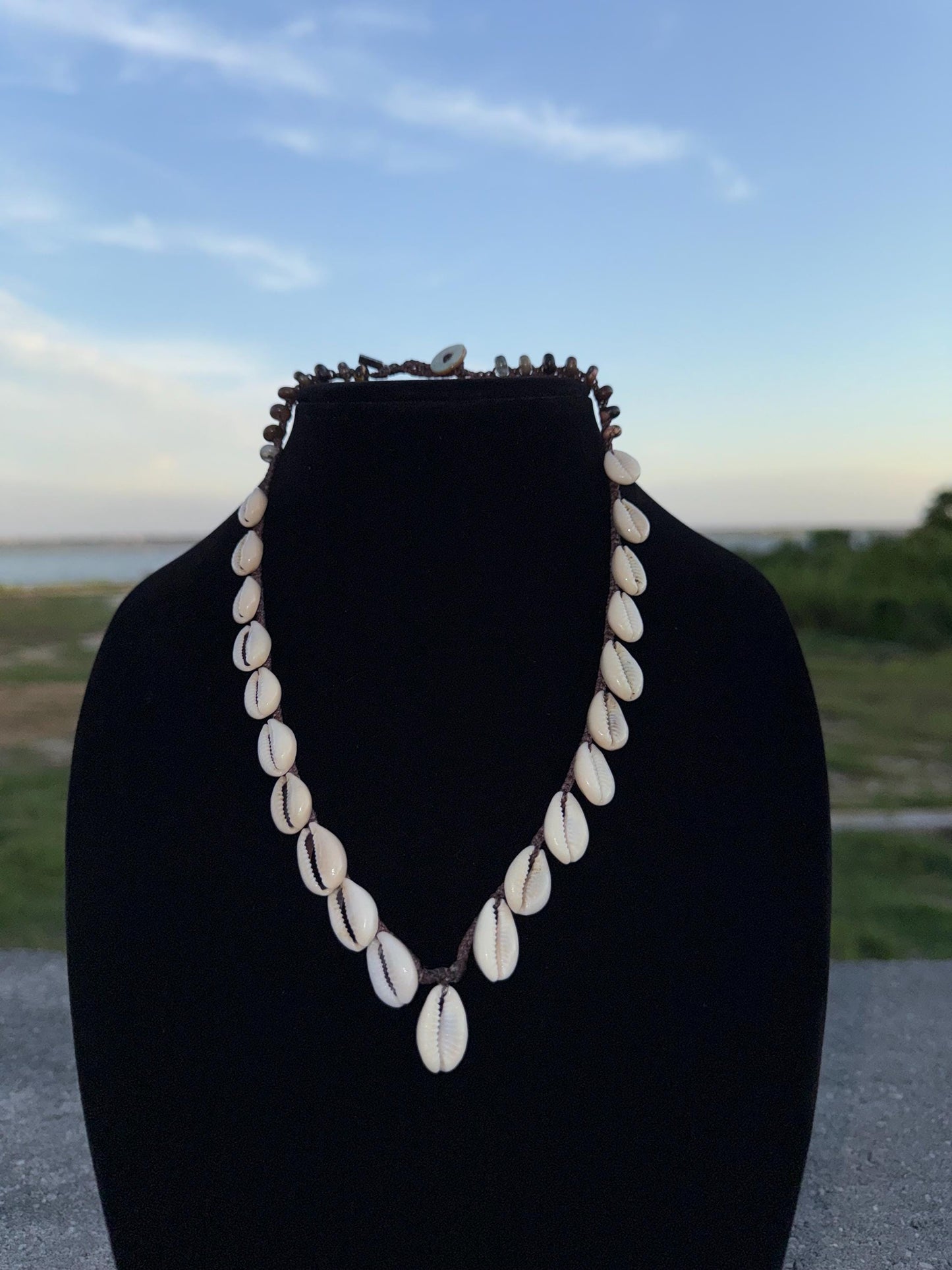20” cowrie obsession handmade necklace