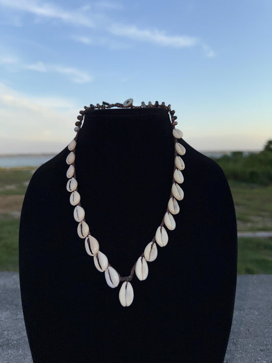 20” cowrie obsession handmade necklace