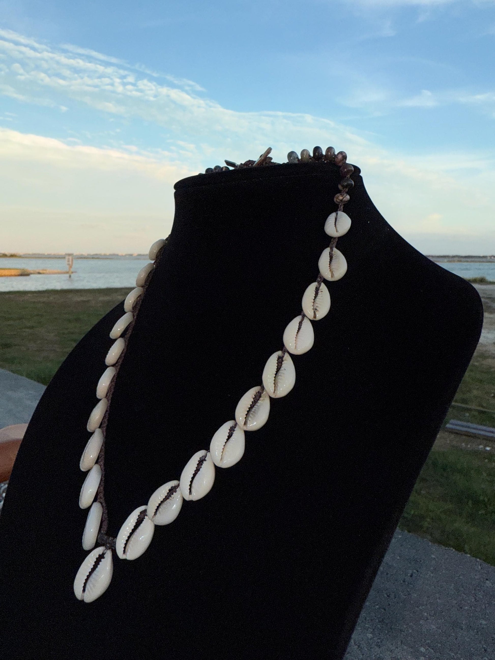 20” cowrie obsession handmade necklace