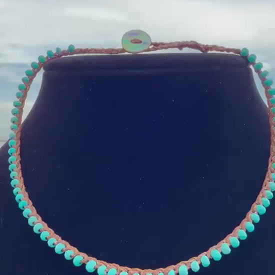 15” natural stone handmade necklace