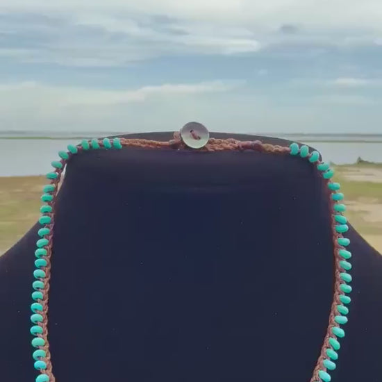 16” natural stone handmade necklace