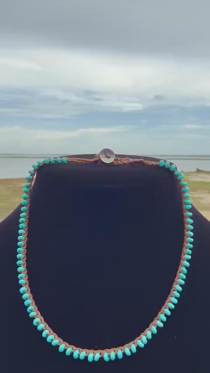 16” natural stone handmade necklace