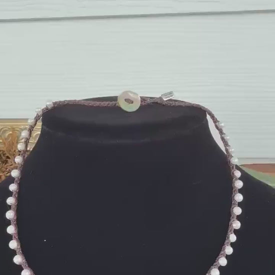 16” string of pearls handmade necklace