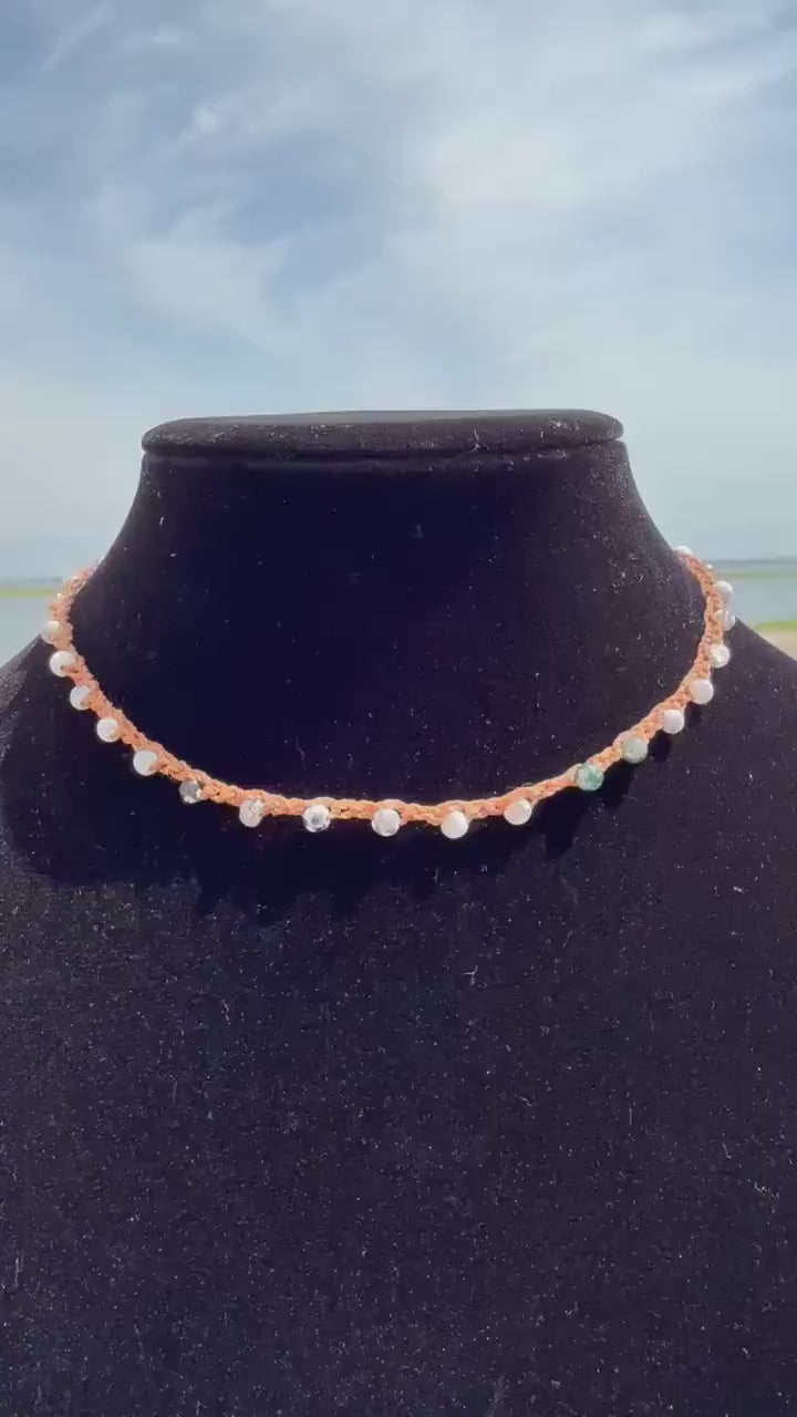 16” fire agate handmade necklace