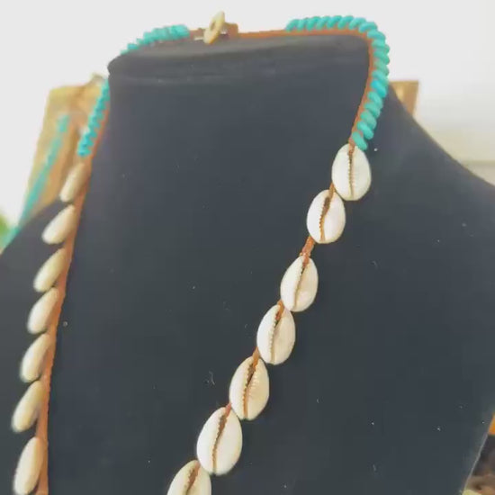 20” cowrie obsession handmade necklace