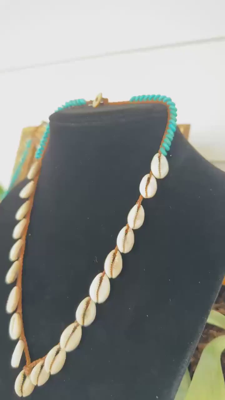 20” cowrie obsession handmade necklace