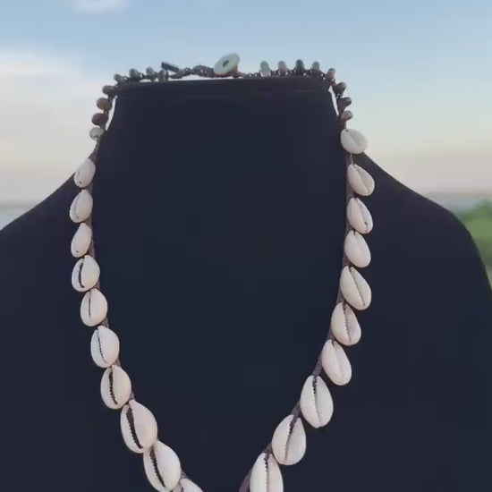 20” cowrie obsession handmade necklace